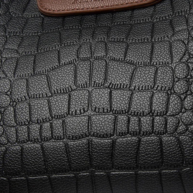 3 Layers pu leather animal texture handbag