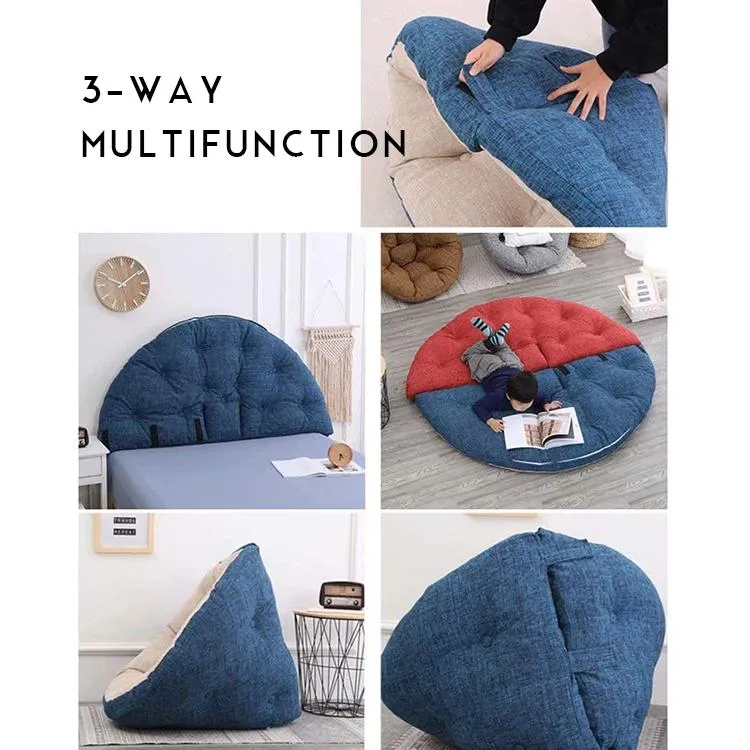 3 Way Kids Bean Bag Mat | Linen Navy