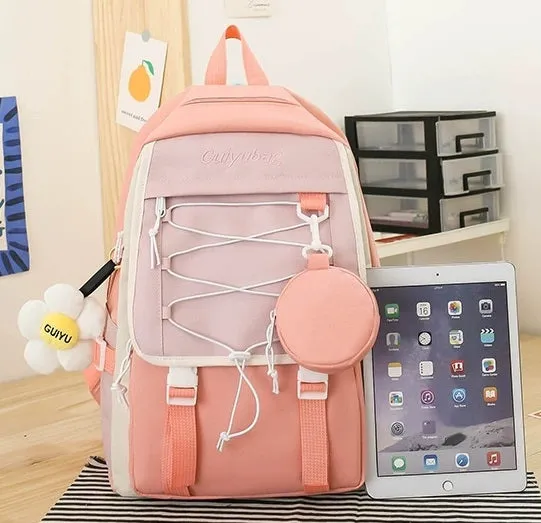 4 Pcs Set Backpack for Girls MJ16
