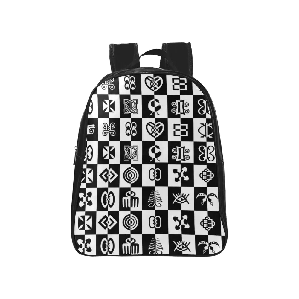 ADINKRA CHECCMATE School Backpack