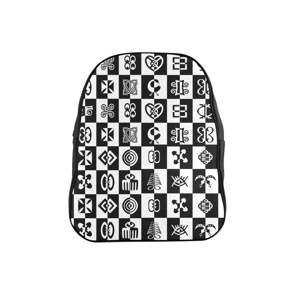 ADINKRA CHECCMATE School Backpack