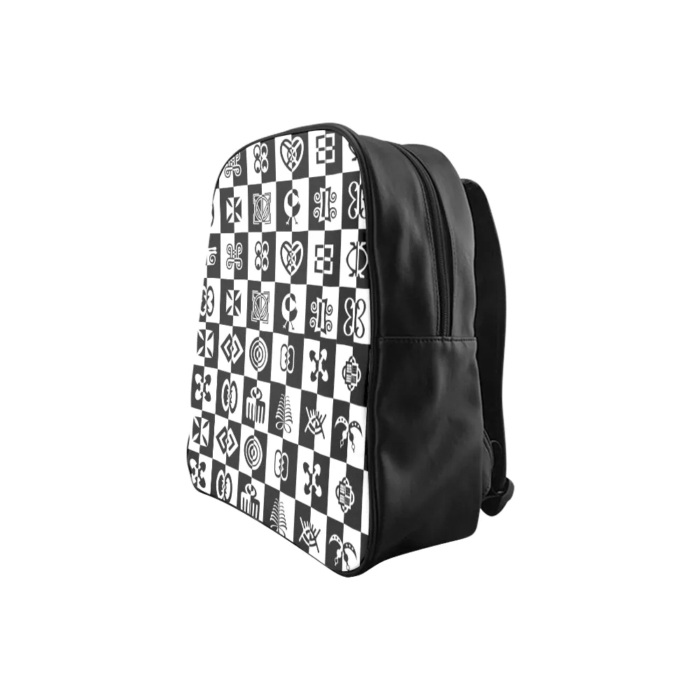 ADINKRA CHECCMATE School Backpack
