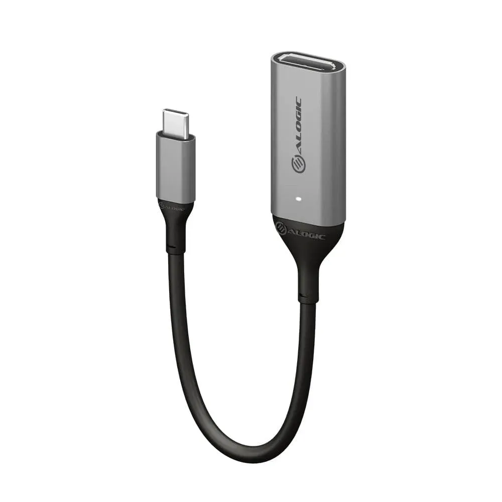 ALOGIC Ultra 4K 60Hz USB-C (Male) to DisplayPort (Female) Adapter - Grey, 15cm