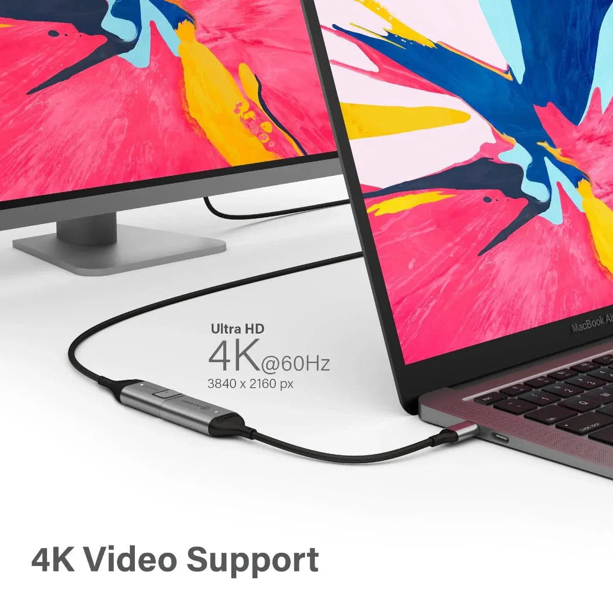 ALOGIC Ultra 4K 60Hz USB-C (Male) to DisplayPort (Female) Adapter - Grey, 15cm