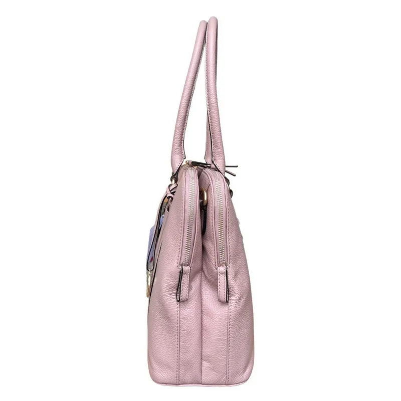 Ashwood Leather Ladies Double Tote Bag Woodrose