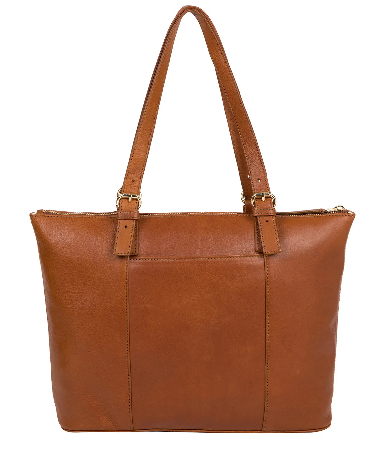 'Aster' Hazelnut Leather Tote Bag