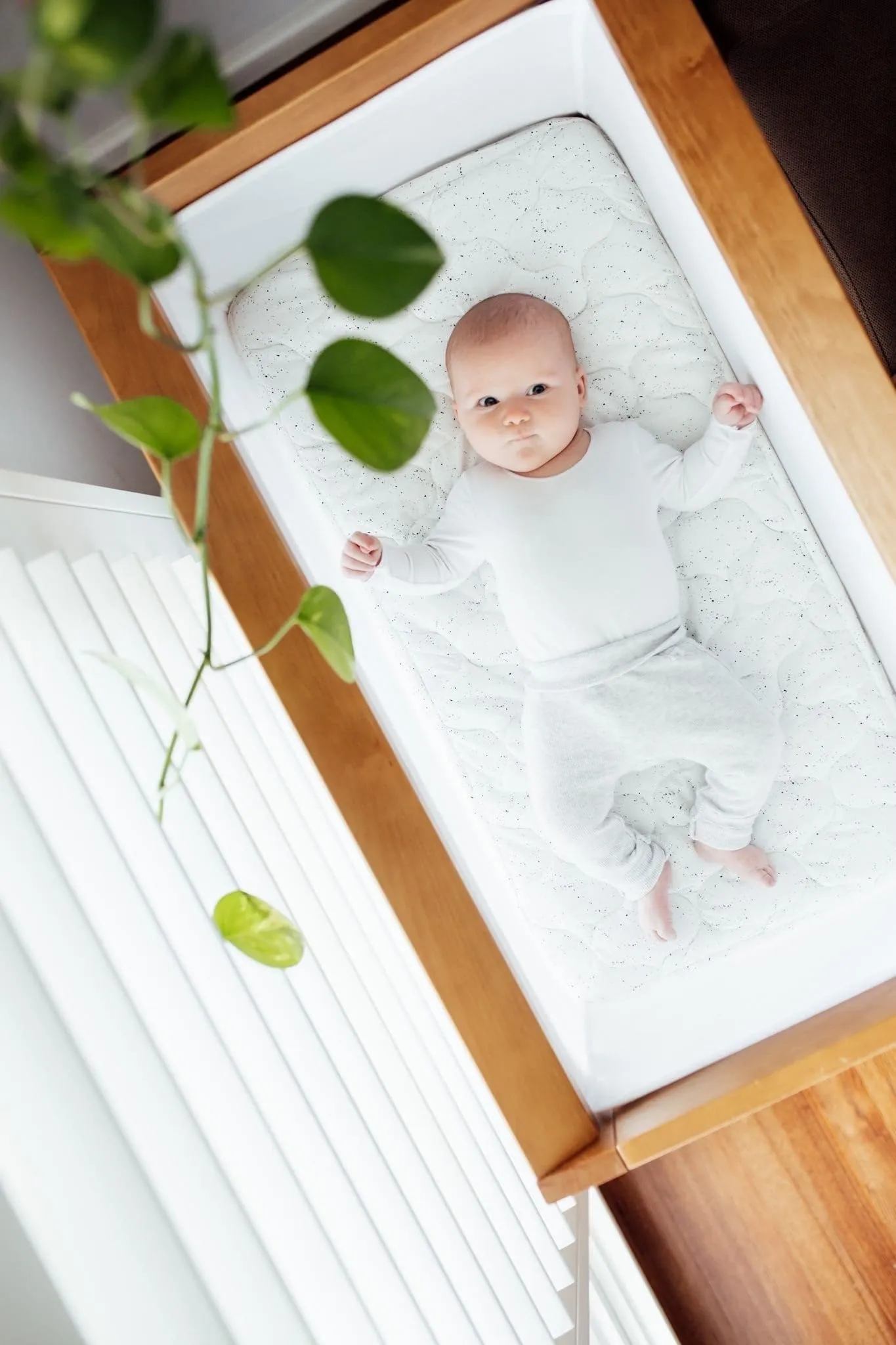 Baby Cot Sheet - Speckled Egg Jersey Expect-A-Spill Sheets