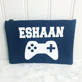 Boys Personalised Gaming Xbox, PS4 Wash Bag, Accessories Bag, Pencil Case - 5 Colour Options