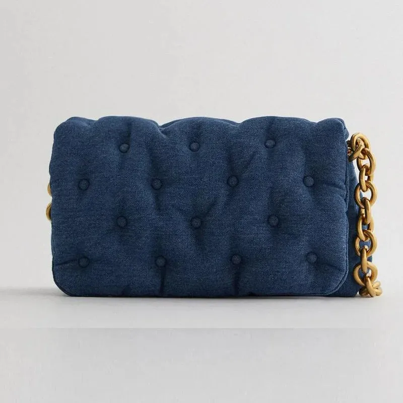 CHAIN REACTION DENIM HANDBAG