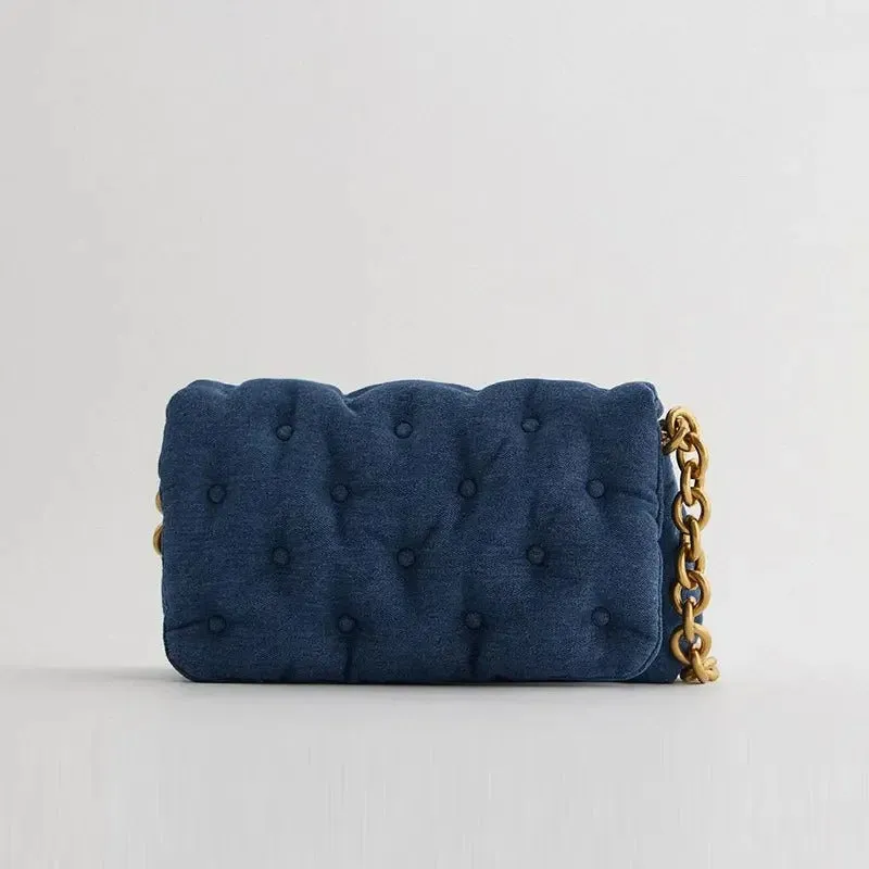 CHAIN REACTION DENIM HANDBAG