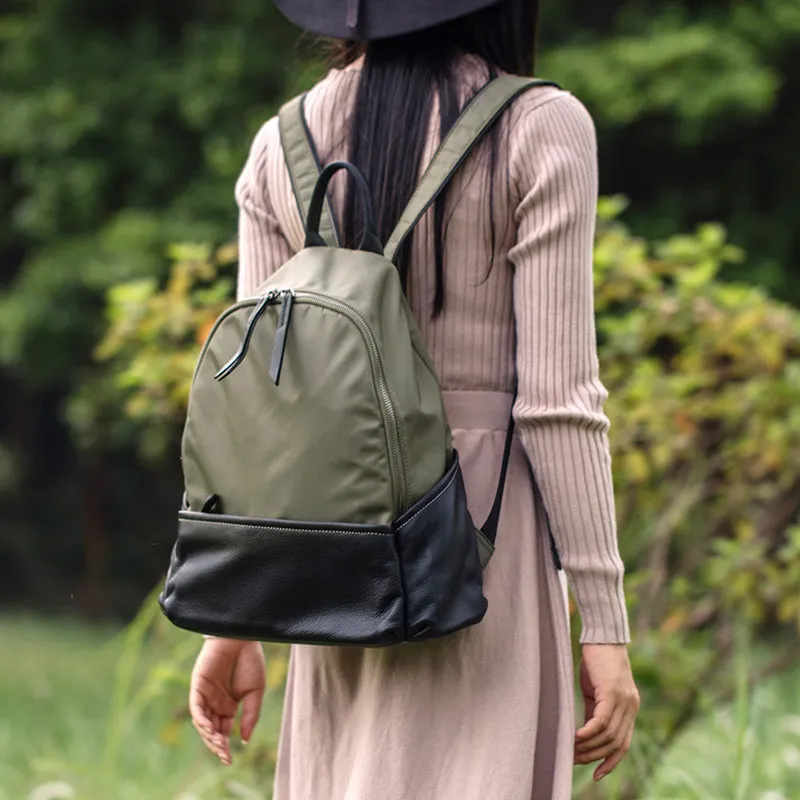 Chic Ladies Nylon Backpack Small Hiking Rucksack For Women