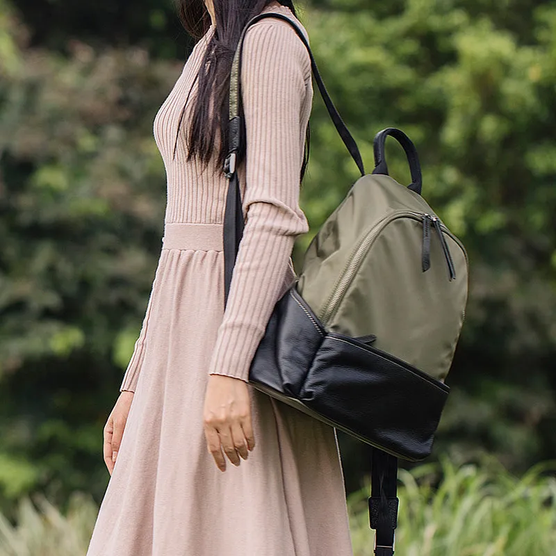 Chic Ladies Nylon Backpack Small Hiking Rucksack For Women