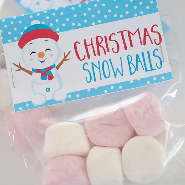 CHRISTMAS BAG TOPPER - Christmas Snow Balls
