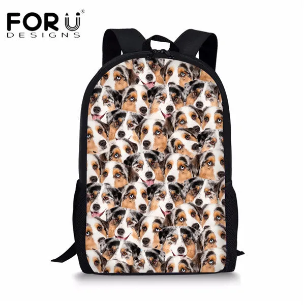 Cool Pet Dog Husky Children Backpack 3D Animal Printing Travel Daypack