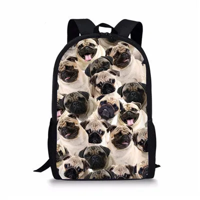 Cool Pet Dog Husky Children Backpack 3D Animal Printing Travel Daypack