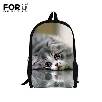 Cool Pet Dog Husky Children Backpack 3D Animal Printing Travel Daypack