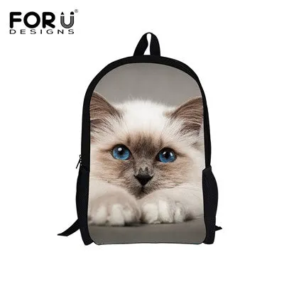 Cool Pet Dog Husky Children Backpack 3D Animal Printing Travel Daypack