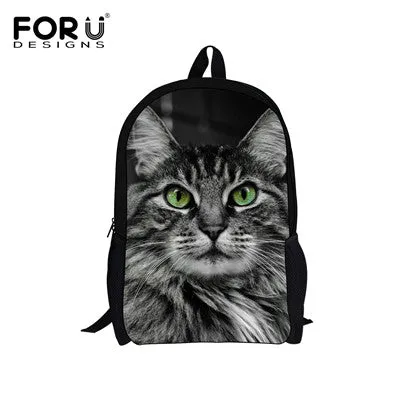 Cool Pet Dog Husky Children Backpack 3D Animal Printing Travel Daypack