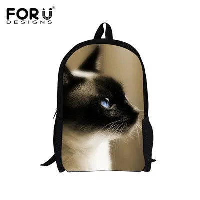 Cool Pet Dog Husky Children Backpack 3D Animal Printing Travel Daypack
