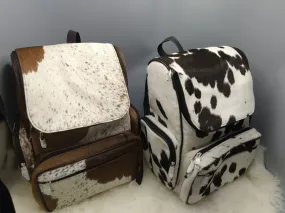 Cowhide School Backpack Bag