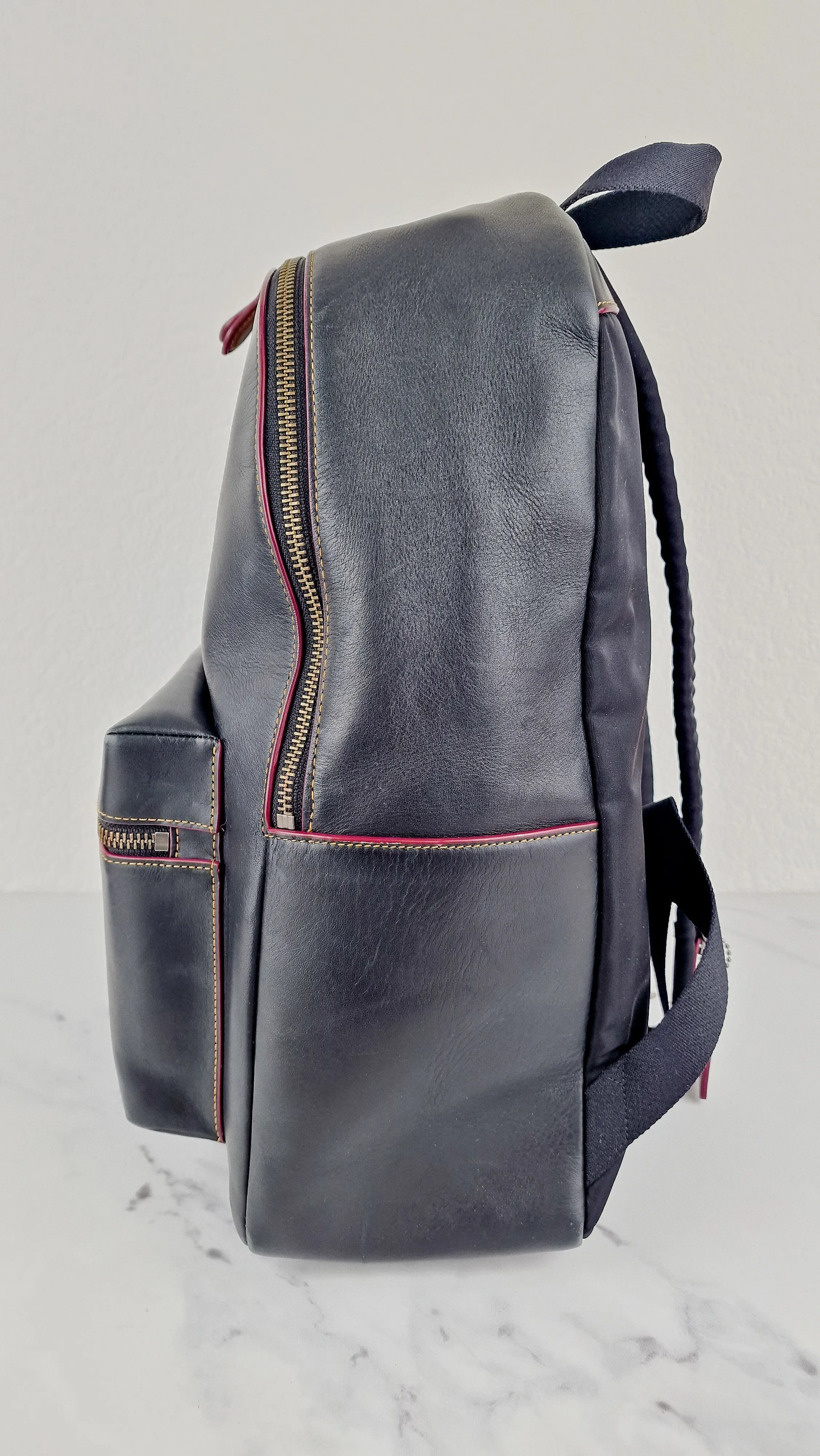 Disney x Coach Mickey Mouse Charlie Backpack in Black Smooth Leather Bag - Coach F59378
