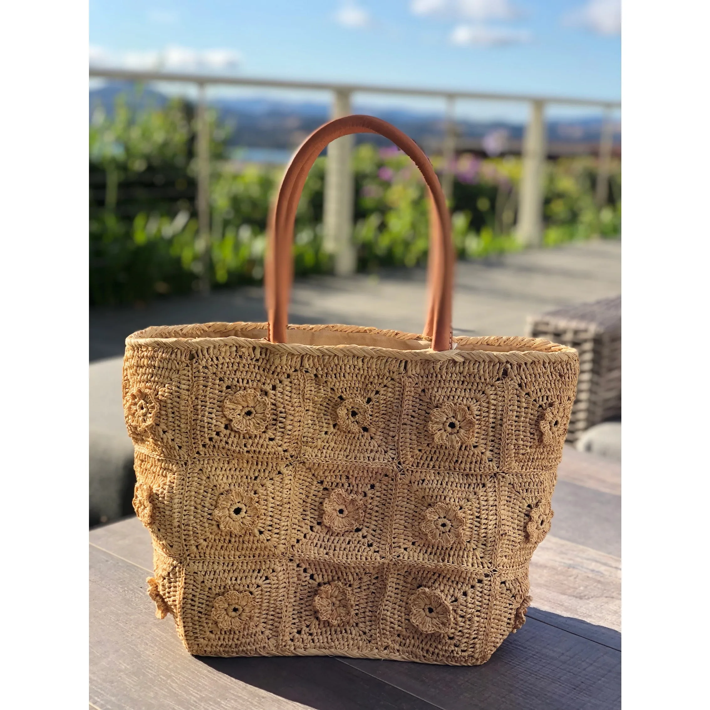 Flower Power Crochet Basket
