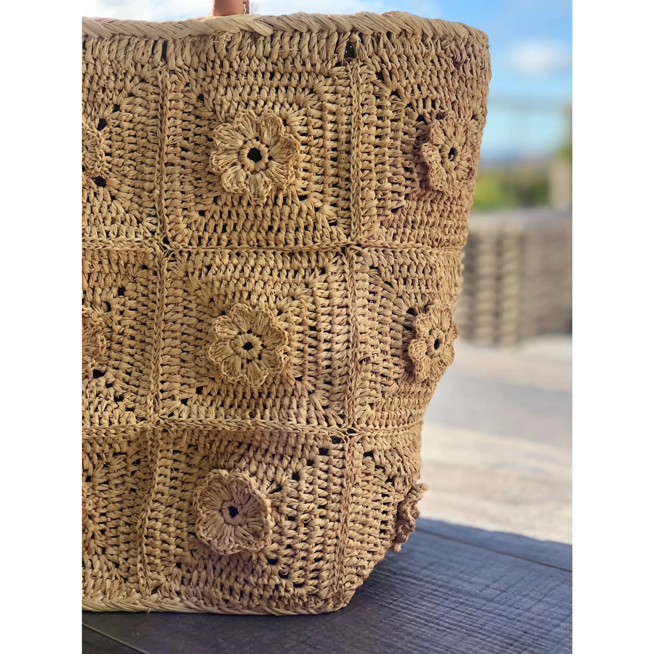 Flower Power Crochet Basket