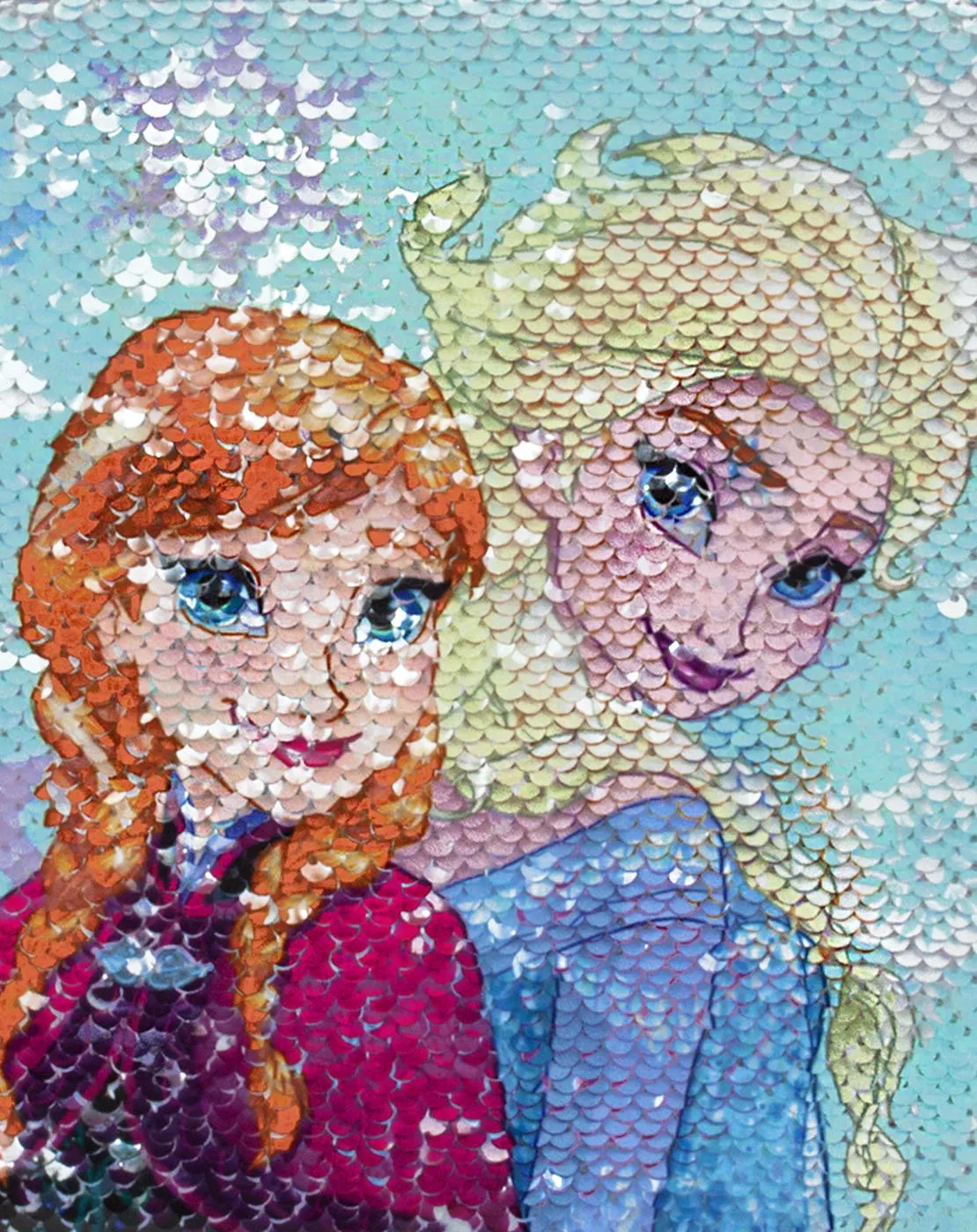 Frozen Shimmer Sequin Blue Pink Lunch Bag