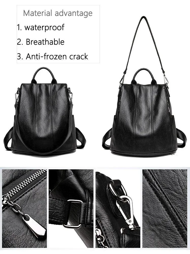 GC1661 Women's Cool Leather College Backpacks with Large Capacity