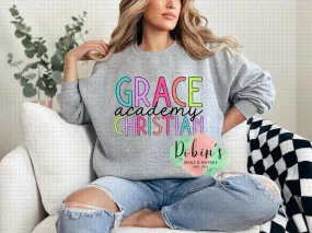 Grace Christian Academy Tee,Sweatshirt or Hoodie Preorder (Copy) (Copy)