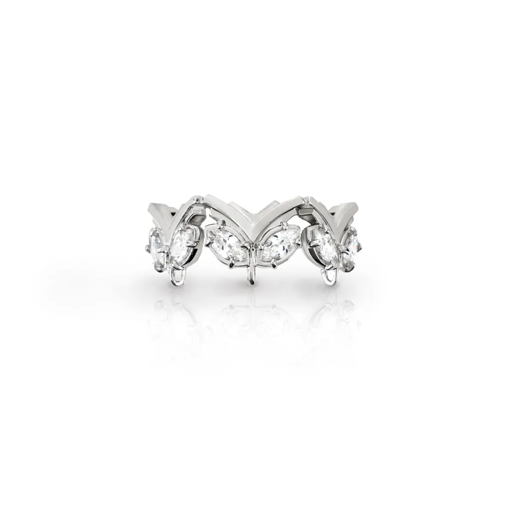 Grand Butterfly Ring [White Chocolate]