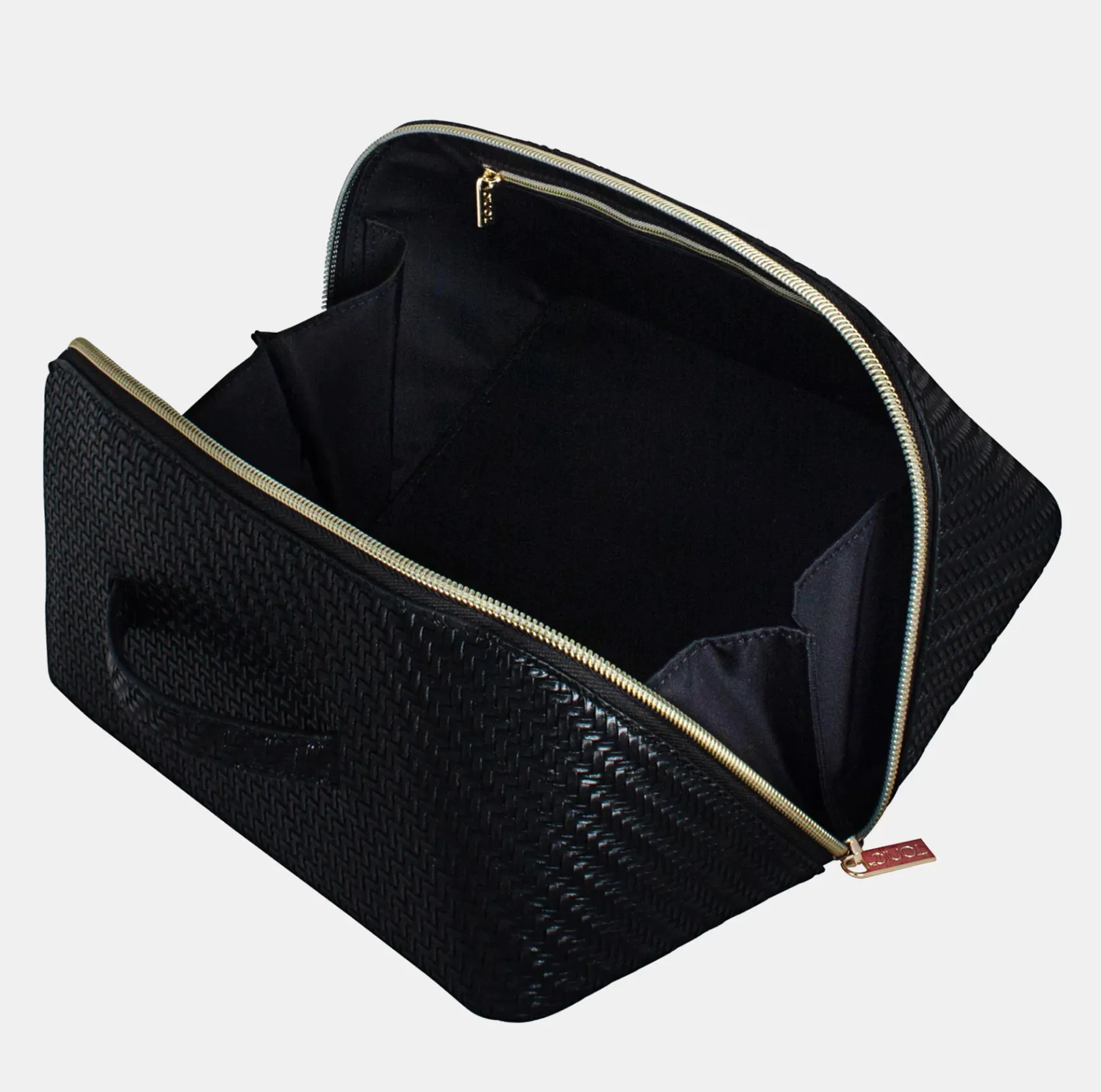 Herringbone Large Beauty Bag, Licorice