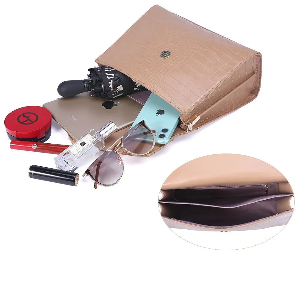 High-end Leather Large Shoulder Handbag   Mini Purse Hand Set