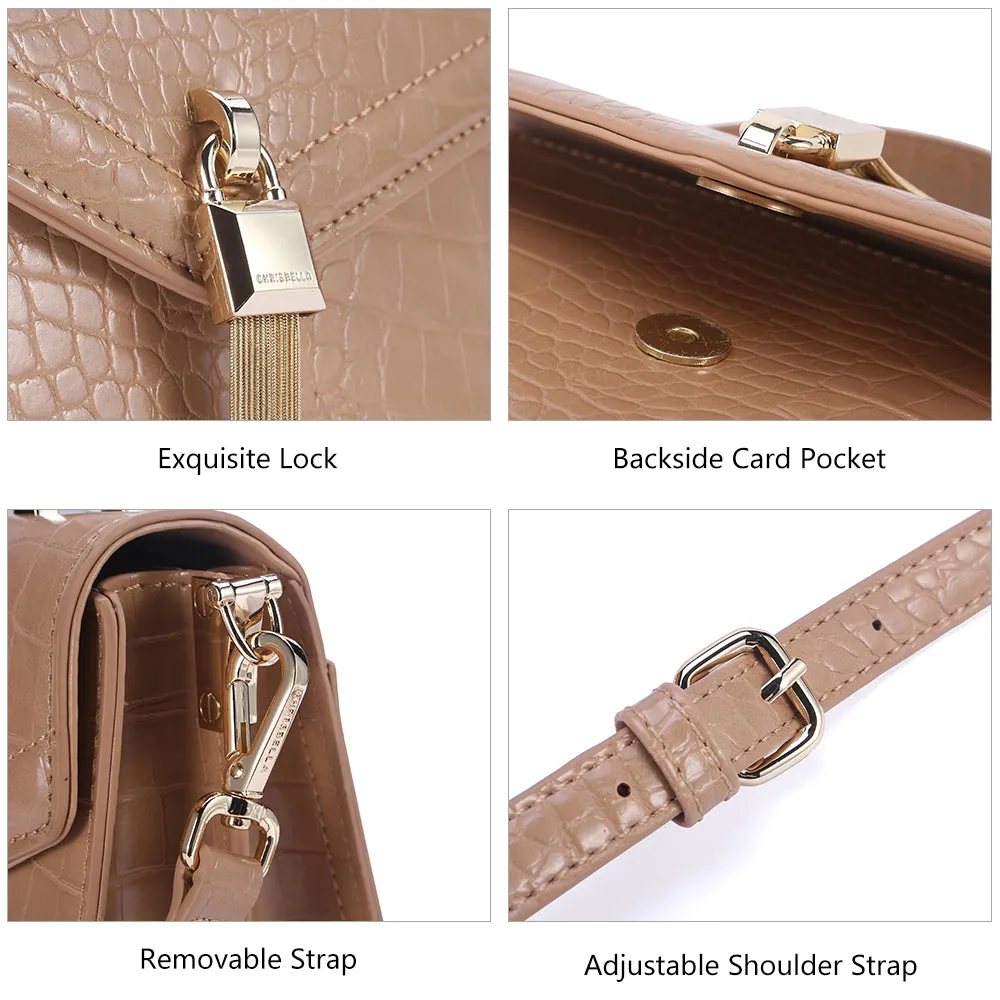 High-end Leather Large Shoulder Handbag   Mini Purse Hand Set