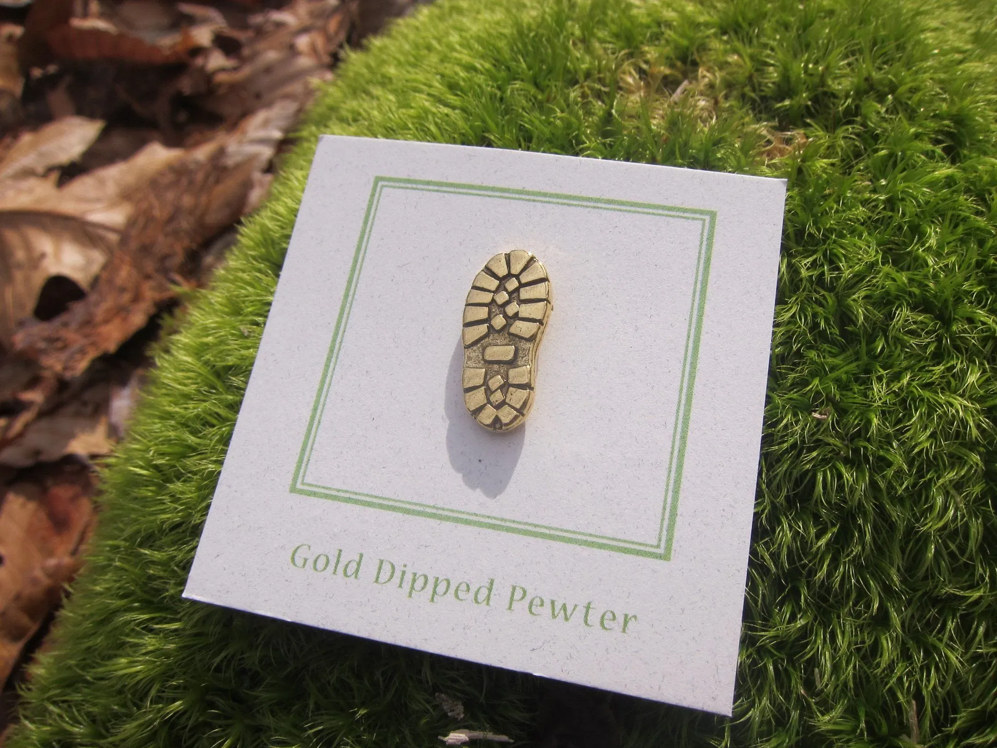 Hiking Boot Gold Lapel Pin