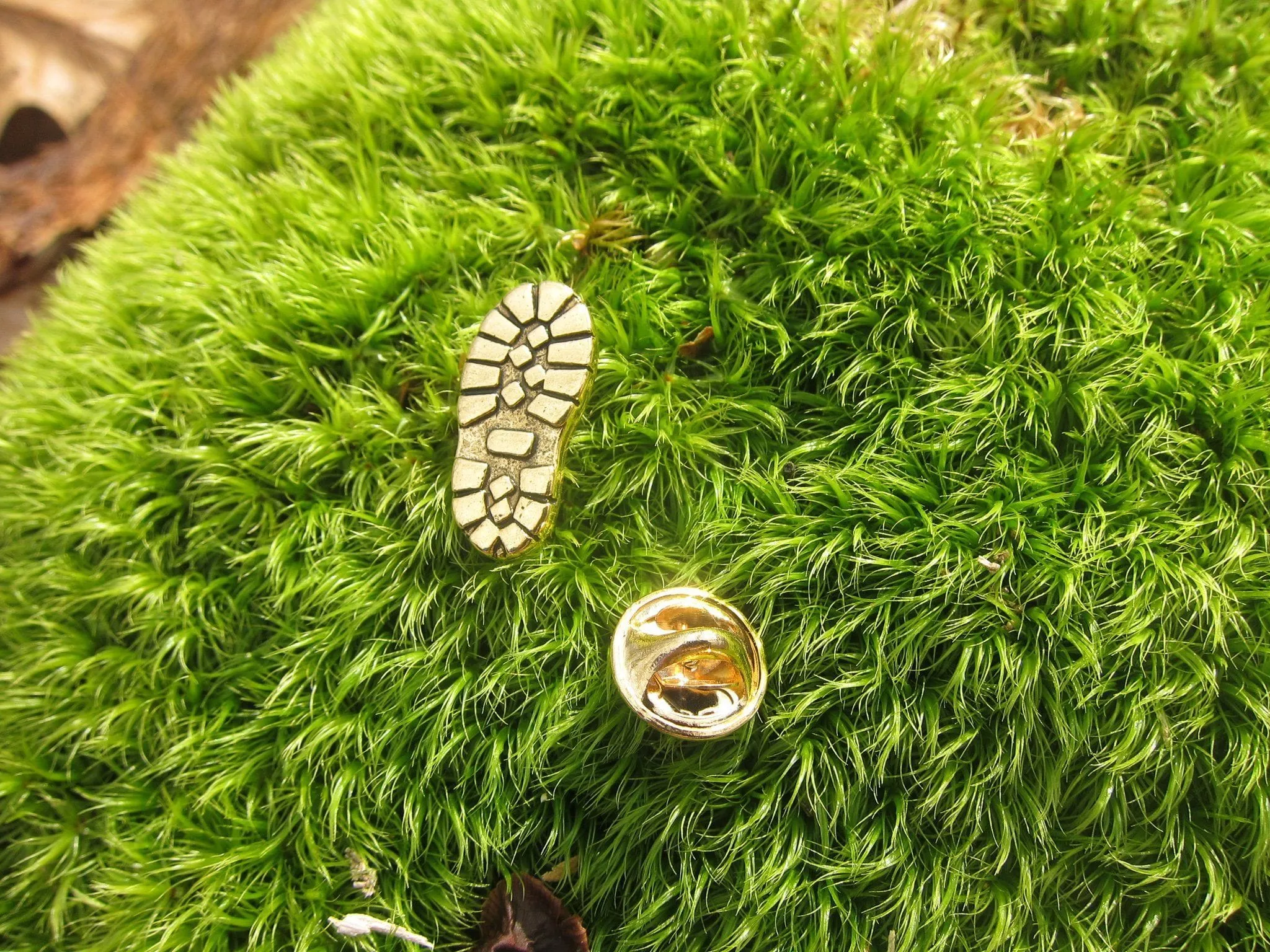 Hiking Boot Gold Lapel Pin
