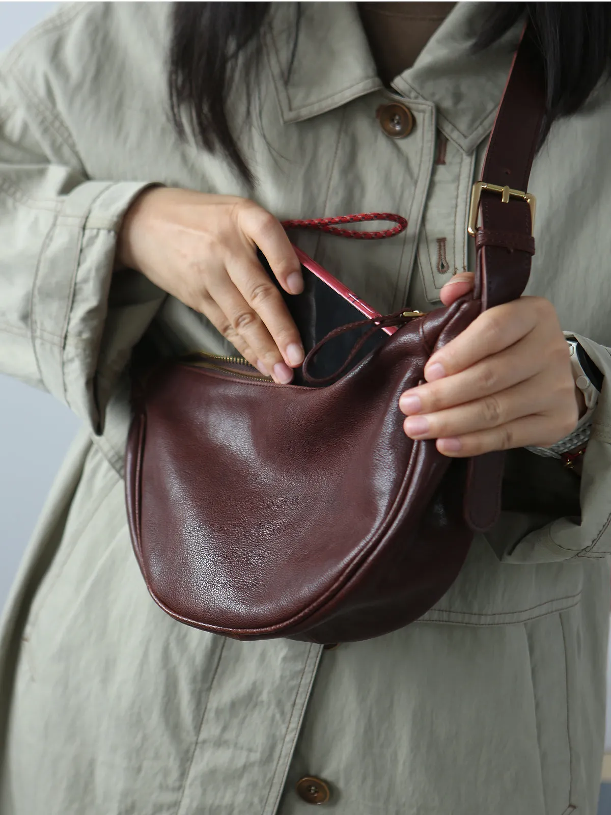 Hobo Womens Leather Over The Shoulder Bag Leather Small Crossbody Purse