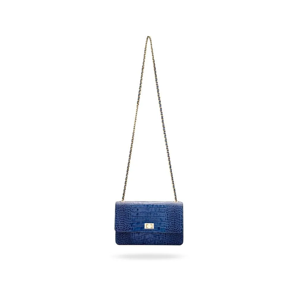 Julia Bag - Blue Croc