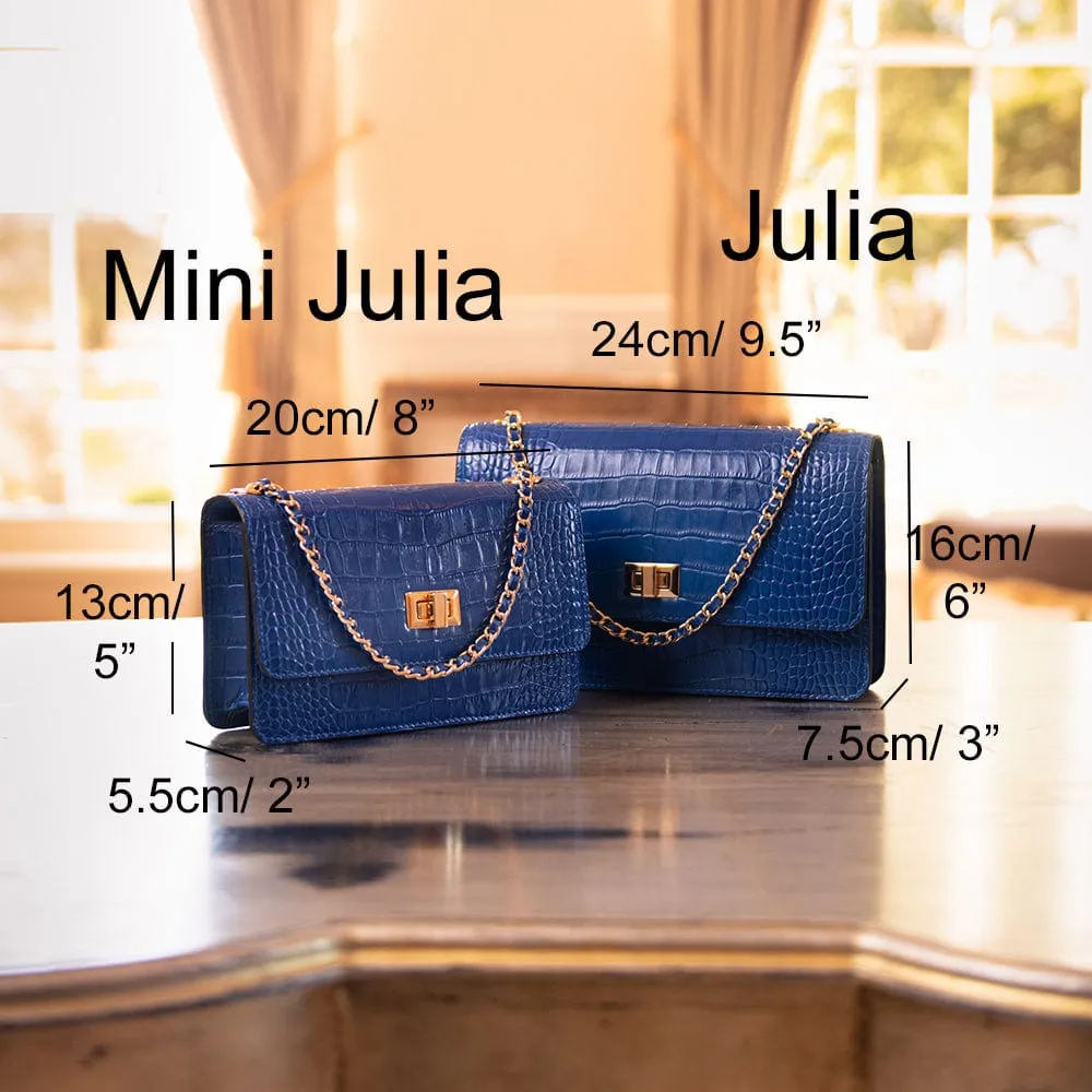 Julia Bag - Blue Croc
