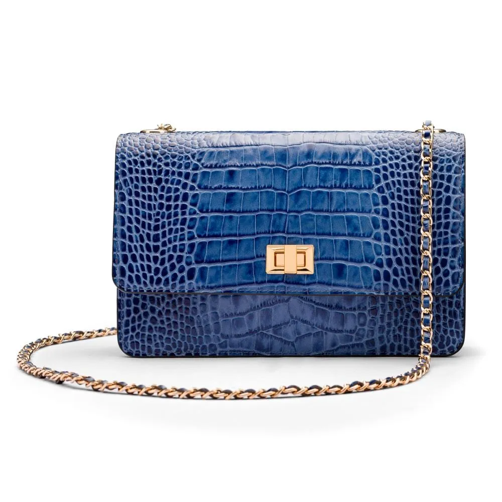 Julia Bag - Blue Croc