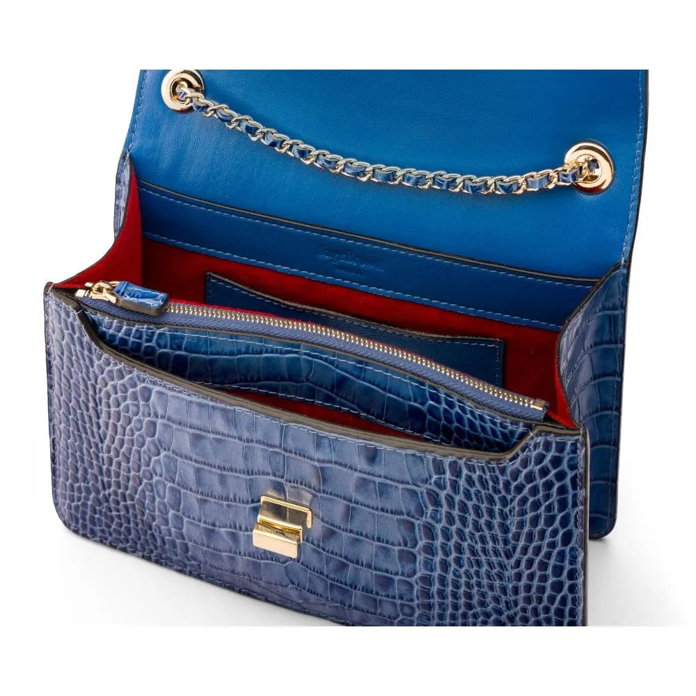 Julia Bag - Blue Croc