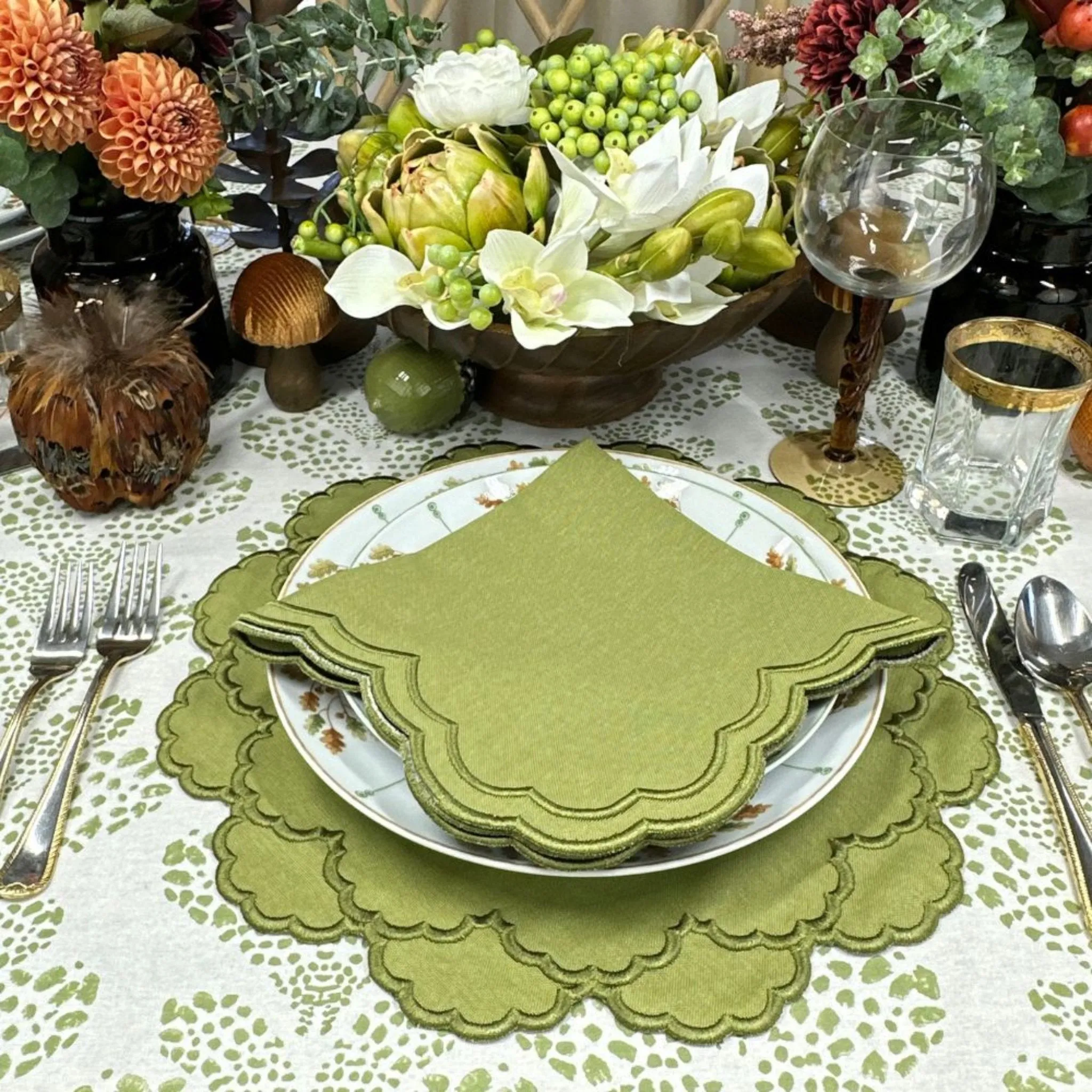 Lillian Napkin in Sage, Set of 4