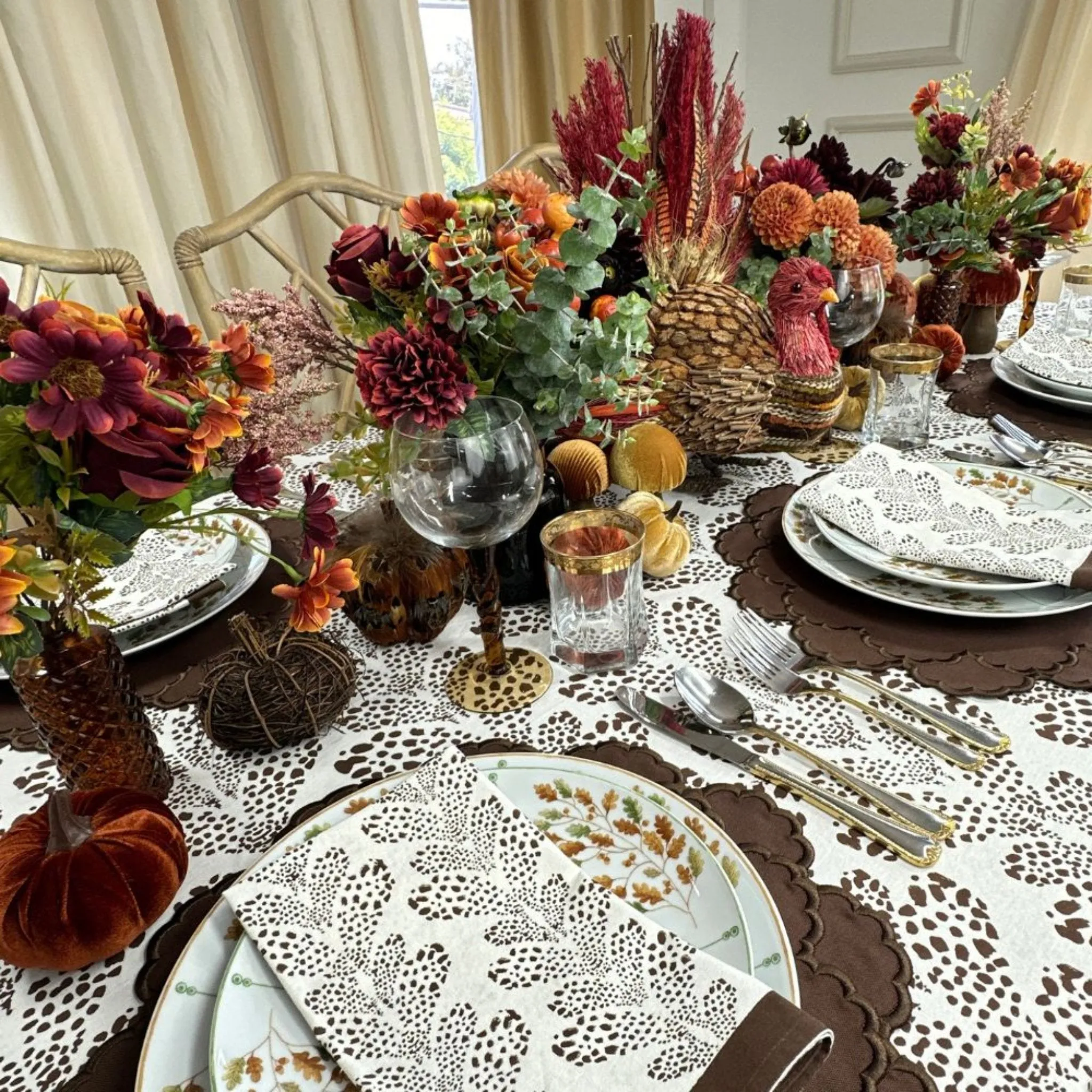 Lillian Placemat in Cocoa, Set of 4