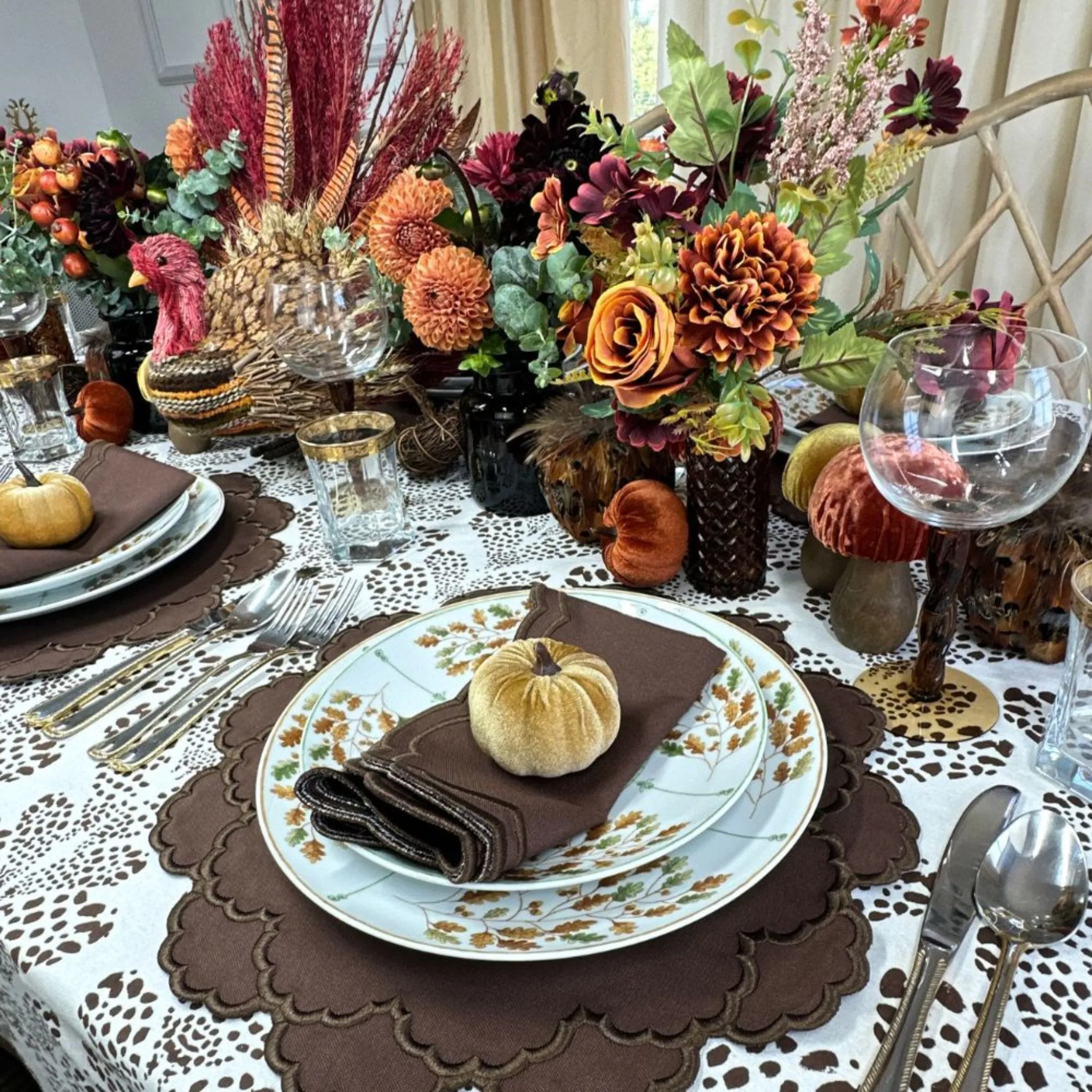 Lillian Placemat in Cocoa, Set of 4
