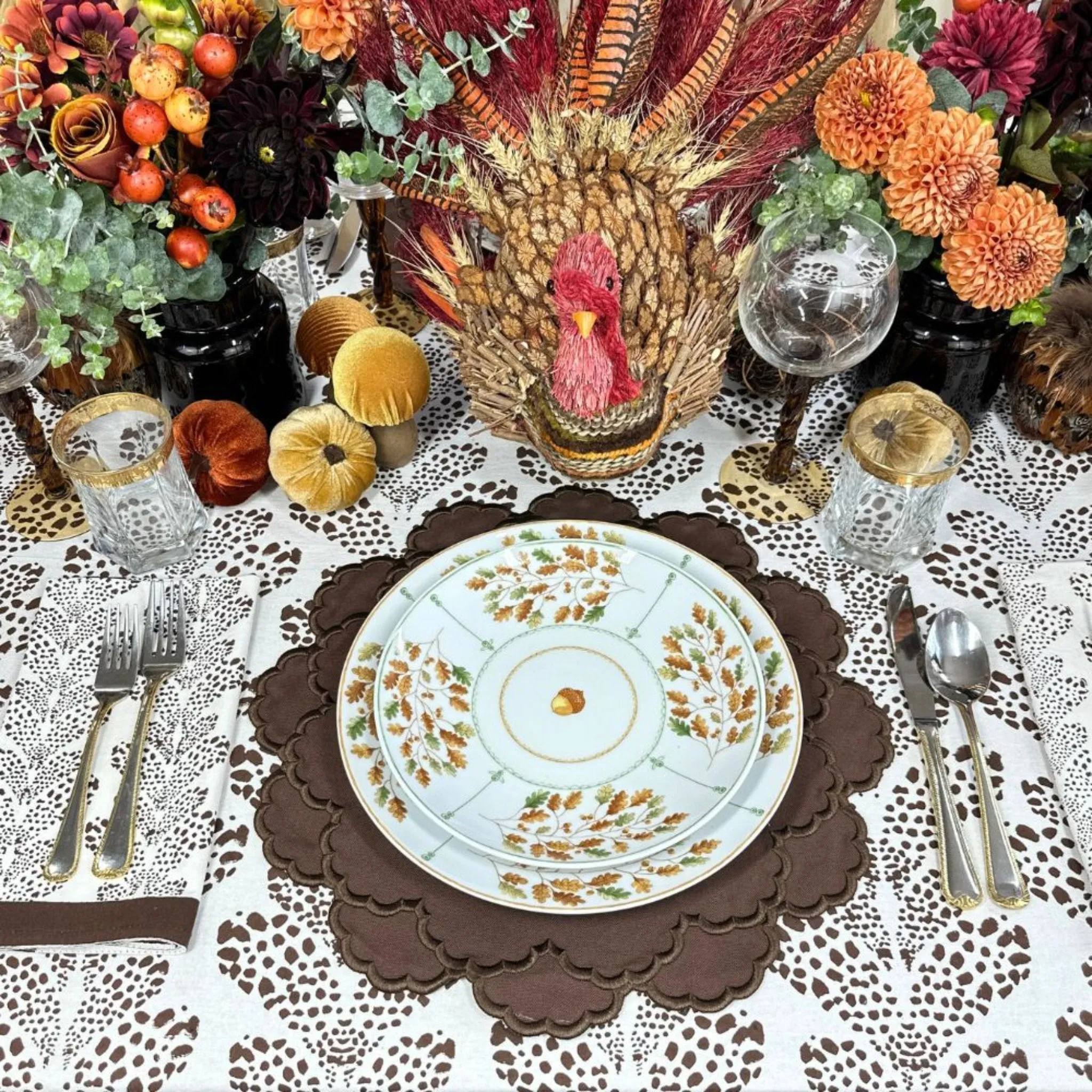 Lillian Placemat in Cocoa, Set of 4