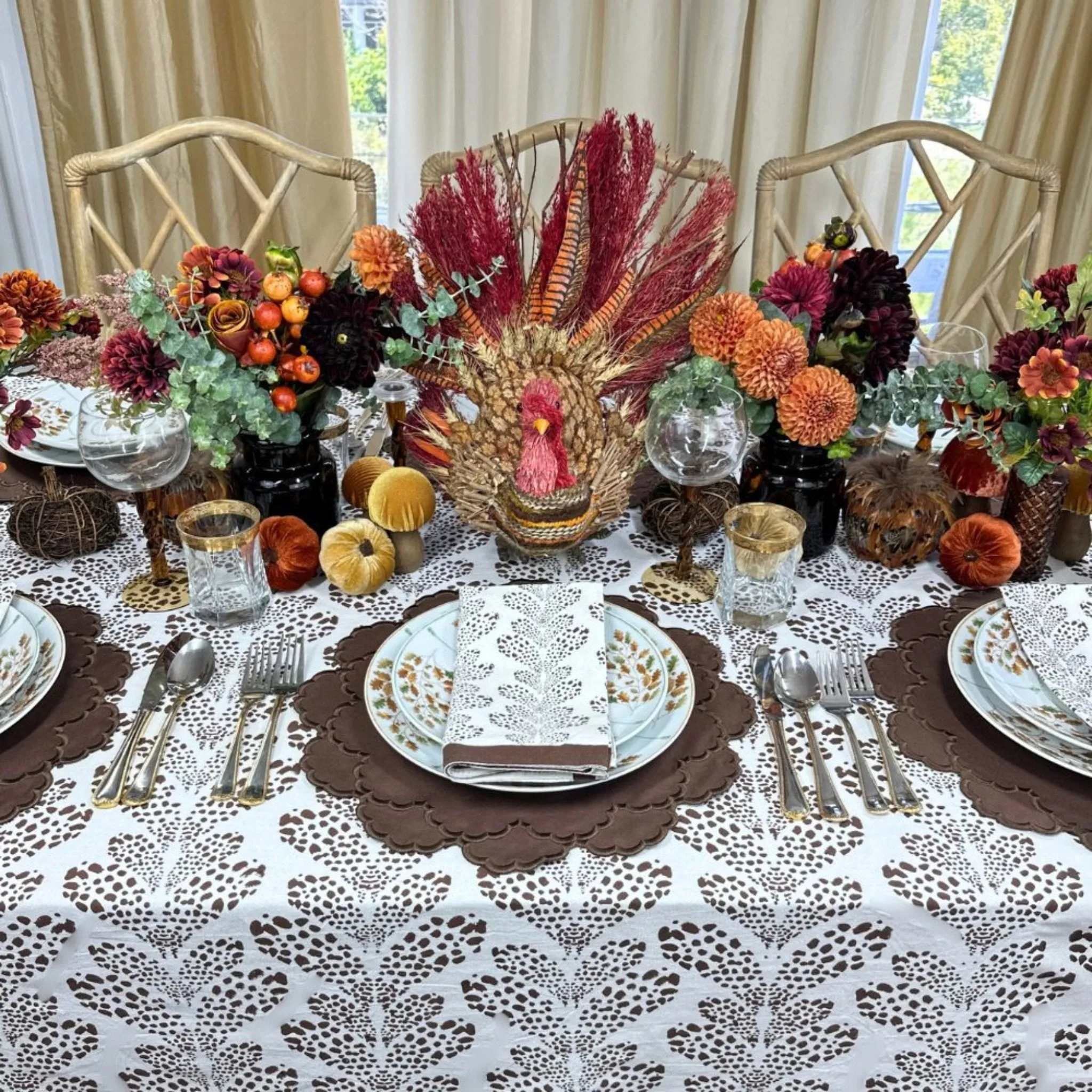 Lillian Placemat in Cocoa, Set of 4