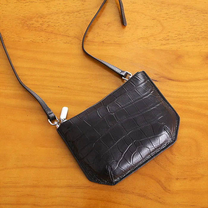 Minimalist Womens Brown Leather Crossbody Bags Shoulder Bag for Women