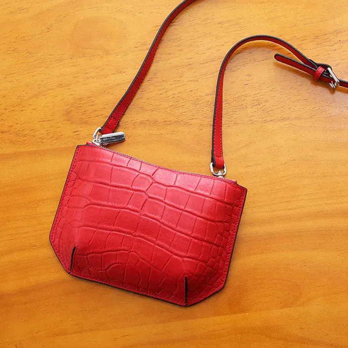 Minimalist Womens Brown Leather Crossbody Bags Shoulder Bag for Women