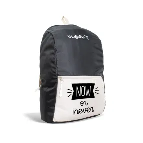 Nano Backpack 15 Ltr Now Or Never Black   Beige