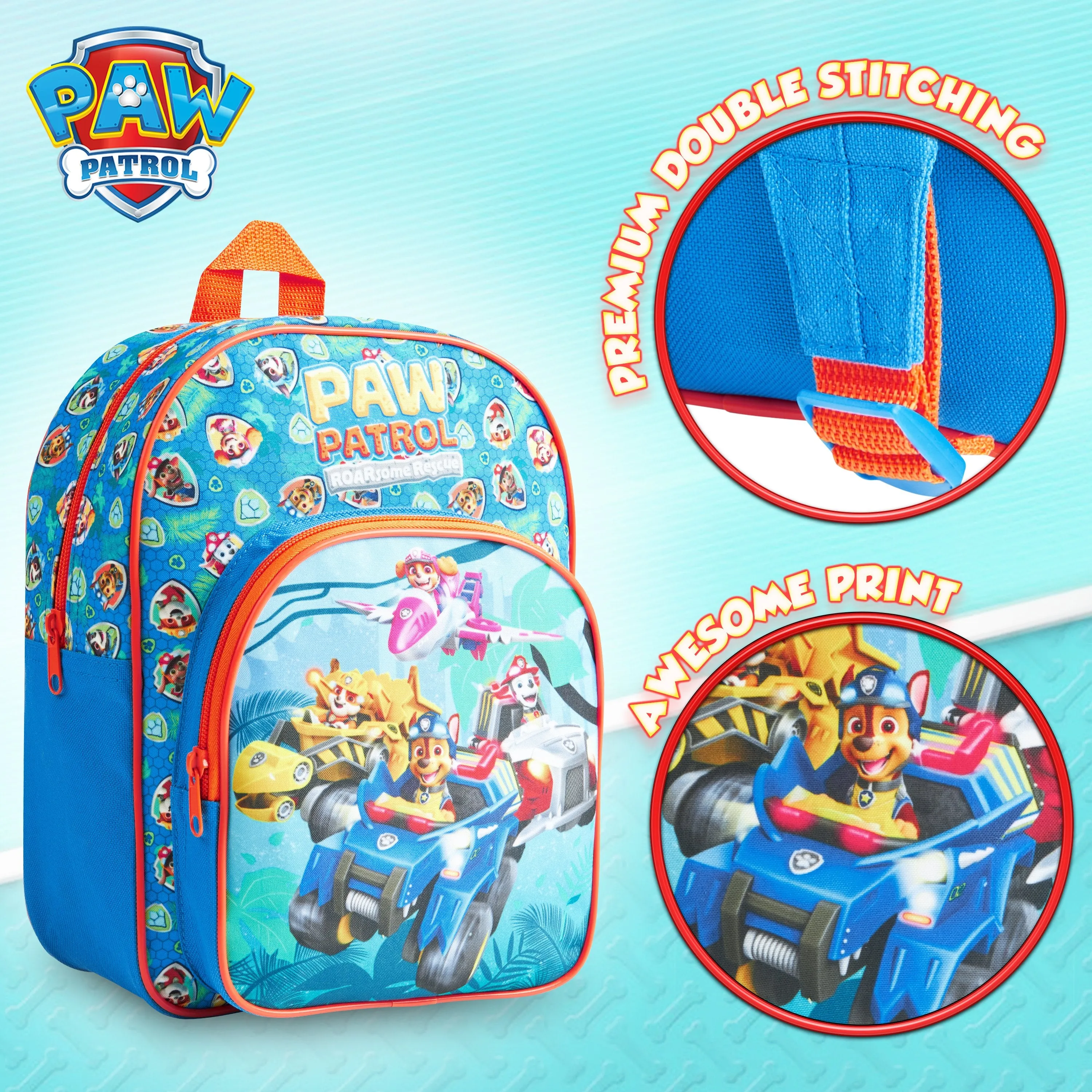 PAW Patrol School Bag, Children's Backpacks, Boys Backpack with the Mighty Pups